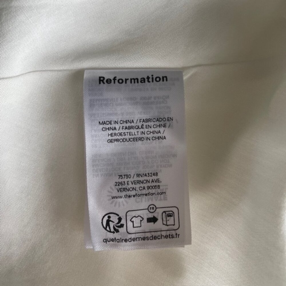 NEW Reformation Balia Linen Sleeveless Midi Dress in White | US 4 UK 8 - Picture 15 of 16